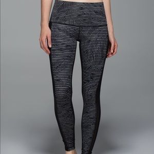 LULULEMON STRIPE PLAY SLATE WUNDER UNDER *LUXTREME PANT (Roll Down)